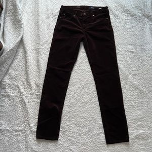 Ag Adriano Goldschmied The Prima Brown Corduroy Pants